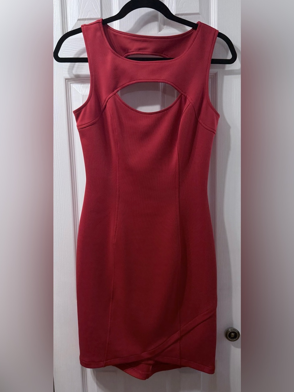 Guess Red Backless Cutout Bodycon Dress